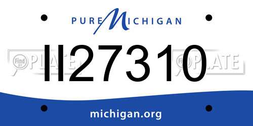 II27310 Michigan License Plate