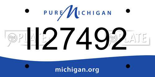II27492 Michigan License Plate