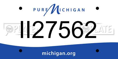 II27562 Michigan License Plate