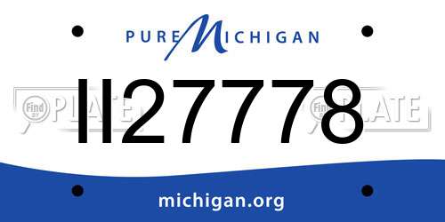 II27778 Michigan License Plate