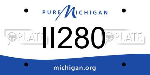 II280 Michigan License Plate