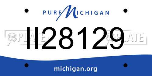 II28129 Michigan License Plate