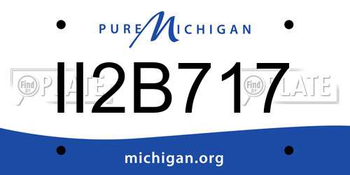 II2B717 Michigan License Plate