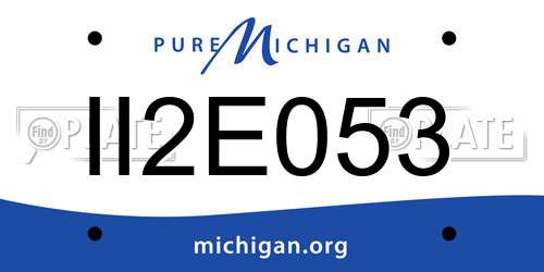 II2E053 Michigan License Plate
