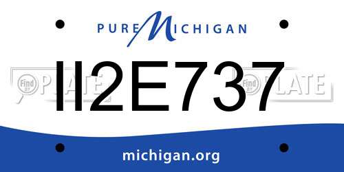 II2E737 Michigan License Plate