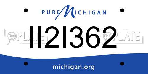 II2I362 Michigan License Plate