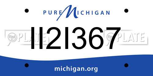 II2I367 Michigan License Plate