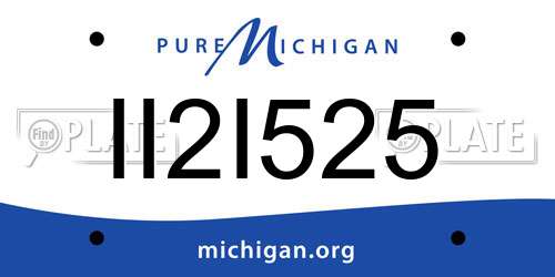 II2I525 Michigan License Plate
