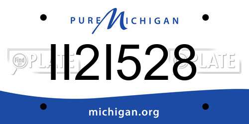 II2I528 Michigan License Plate