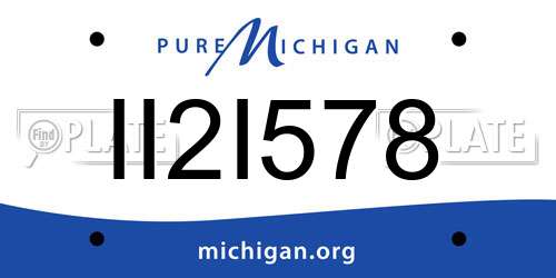 II2I578 Michigan License Plate