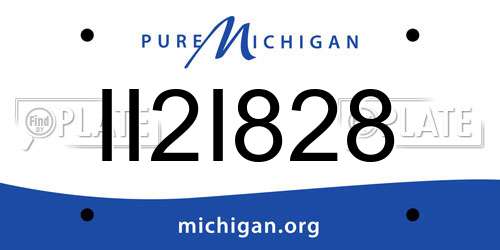 II2I828 Michigan License Plate