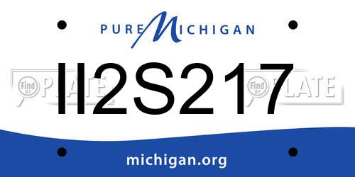 II2S217 Michigan License Plate