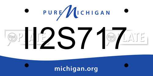 II2S717 Michigan License Plate