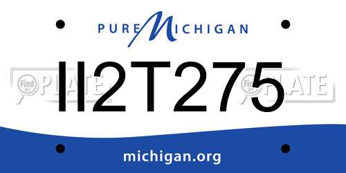 II2T275 Michigan License Plate