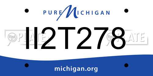 II2T278 Michigan License Plate
