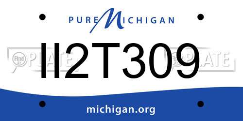 II2T309 Michigan License Plate