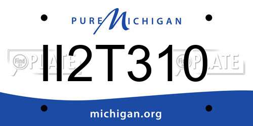 II2T310 Michigan License Plate
