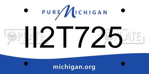 II2T725 Michigan License Plate