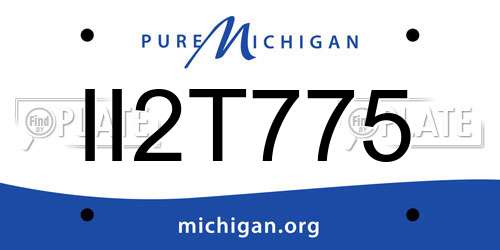 II2T775 Michigan License Plate