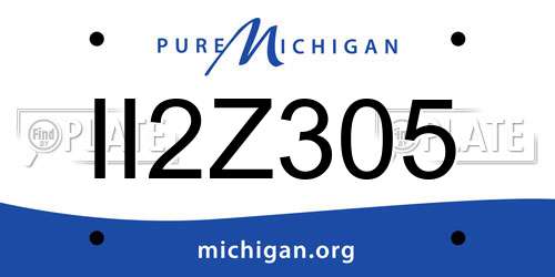 II2Z305 Michigan License Plate