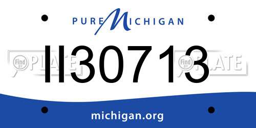 II30713 Michigan License Plate