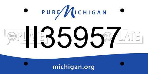 II35957 Michigan License Plate