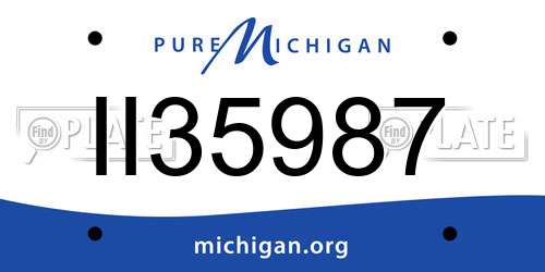 II35987 Michigan License Plate