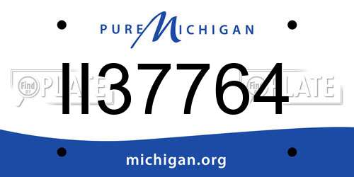 II37764 Michigan License Plate