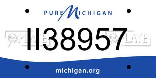 II38957 Michigan License Plate