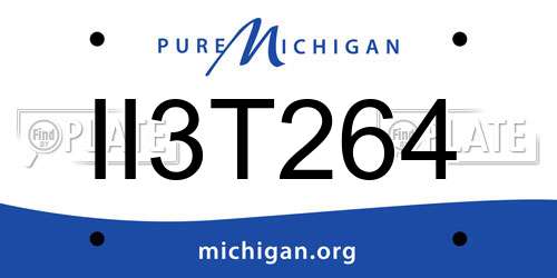 II3T264 Michigan License Plate
