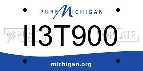 II3T900 Michigan License Plate