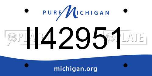 II42951 Michigan License Plate
