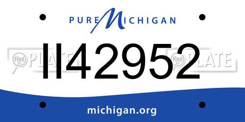 II42952 Michigan License Plate