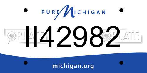 II42982 Michigan License Plate