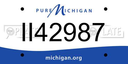 II42987 Michigan License Plate