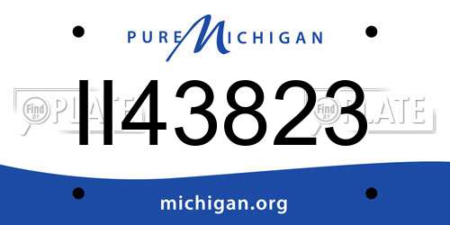 II43823 Michigan License Plate