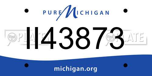 II43873 Michigan License Plate
