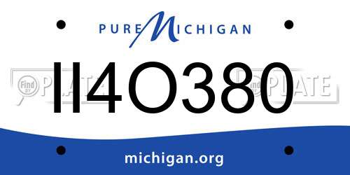 II4O380 Michigan License Plate