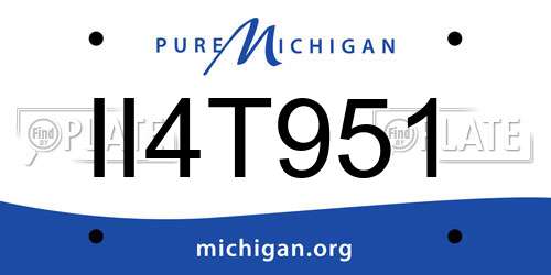 II4T951 Michigan License Plate