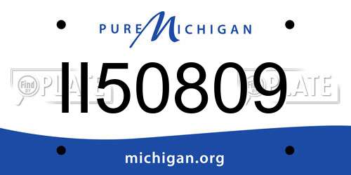II50809 Michigan License Plate