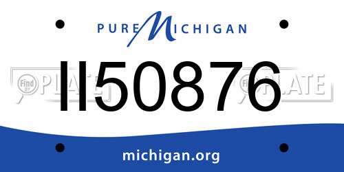 II50876 Michigan License Plate