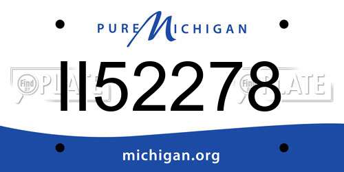 II52278 Michigan License Plate