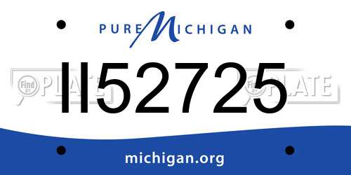 II52725 Michigan License Plate