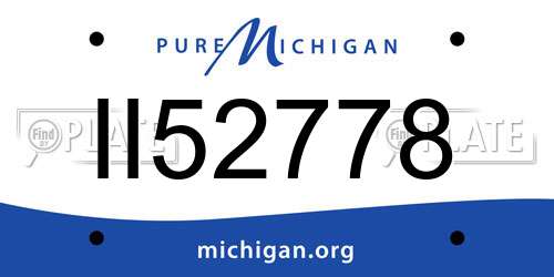 II52778 Michigan License Plate