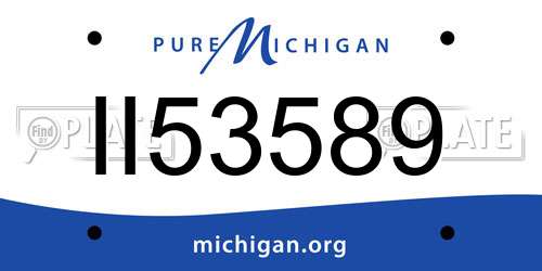 II53589 Michigan License Plate