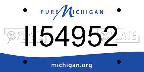 II54952 Michigan License Plate