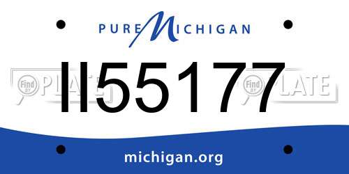 II55177 Michigan License Plate