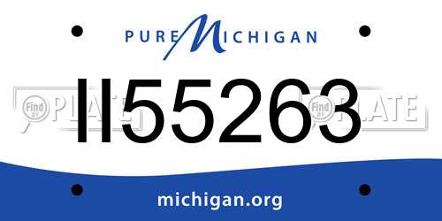 II55263 Michigan License Plate