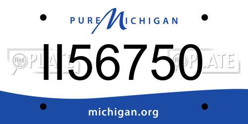 II56750 Michigan License Plate