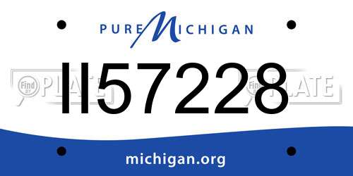 II57228 Michigan License Plate